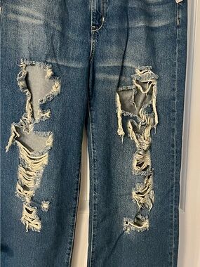 Pilcro Ripped Blue Boyfriend Jeans